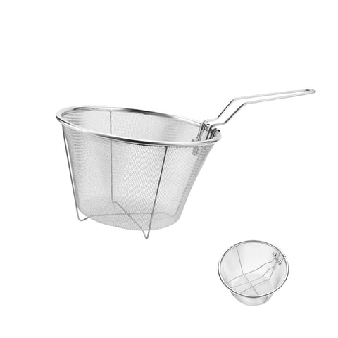 Cesta ZHQZZPH de 7 pulgadas con asa plegable para freír con seguridad.