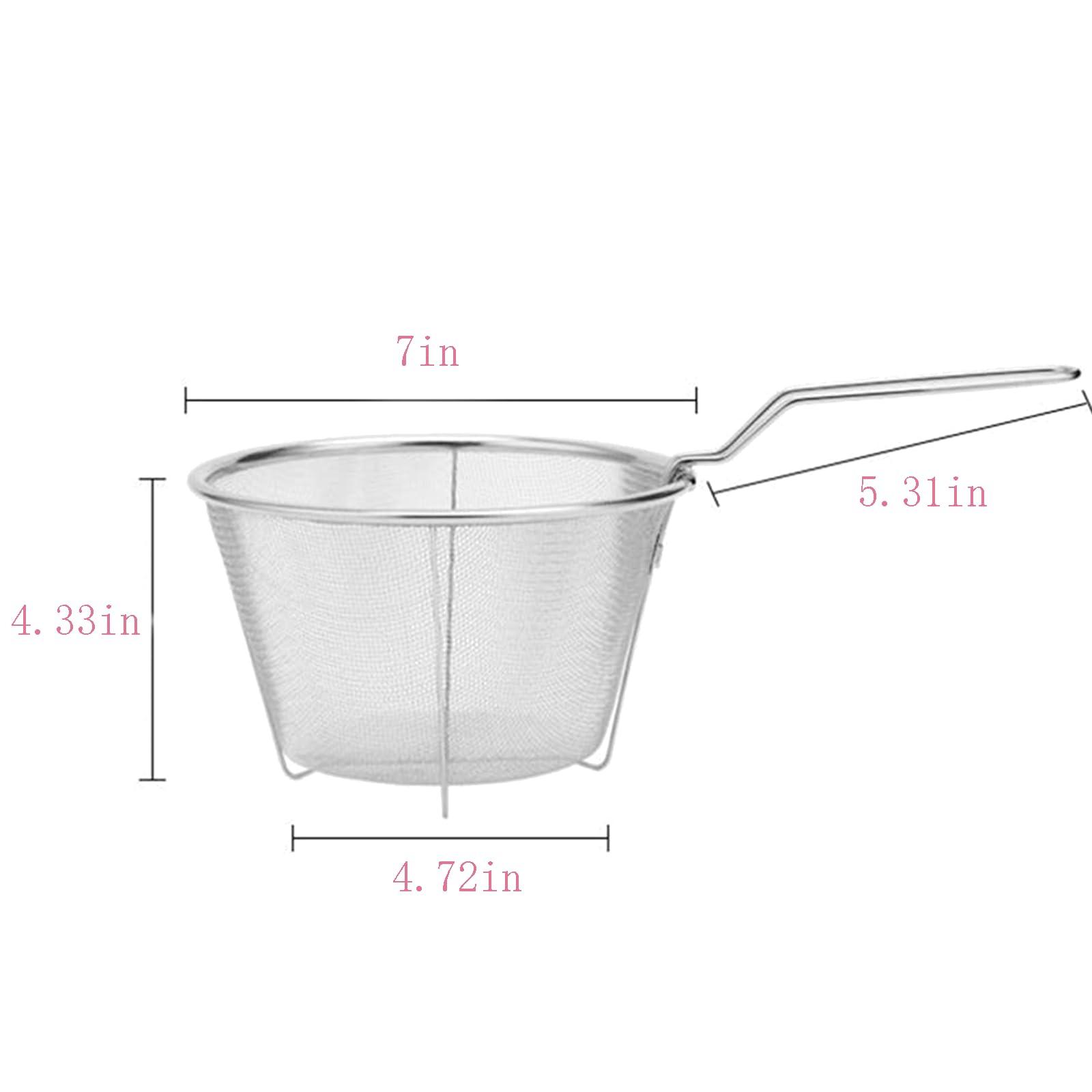 Cesta ZHQZZPH de acero inoxidable con asa plegable, almacenamiento fácil.