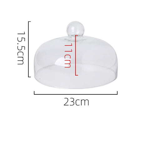 ZROSIN cupula de vidrio para pasteles de 22-8 cm protege sin perder visibilidad.