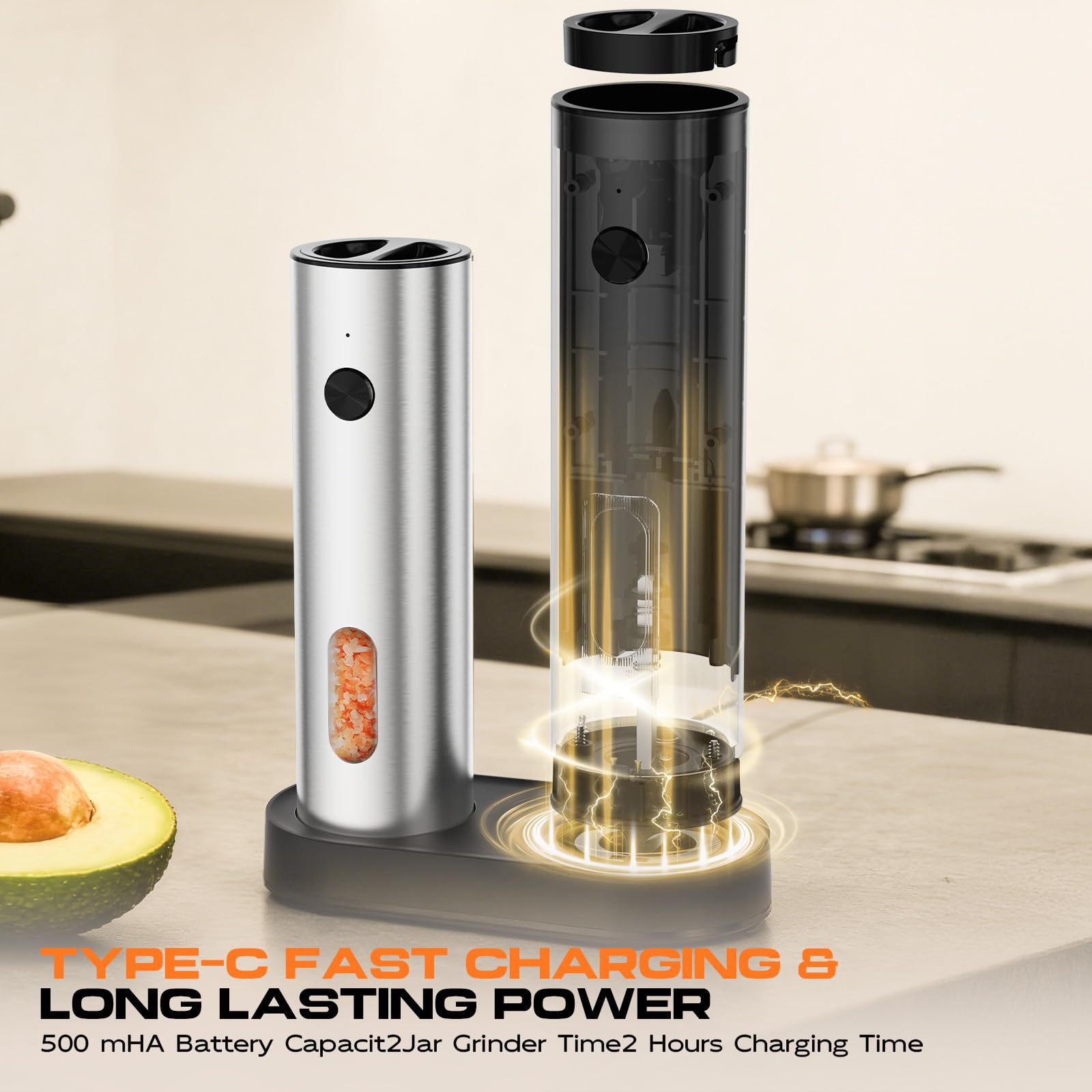 Base recargable doble de ZRZK para carga fácil y orden en la cocina