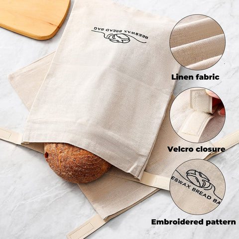 Bolsas ZSHLXM para pan, cocina, opción reutilizable y ecológica.
