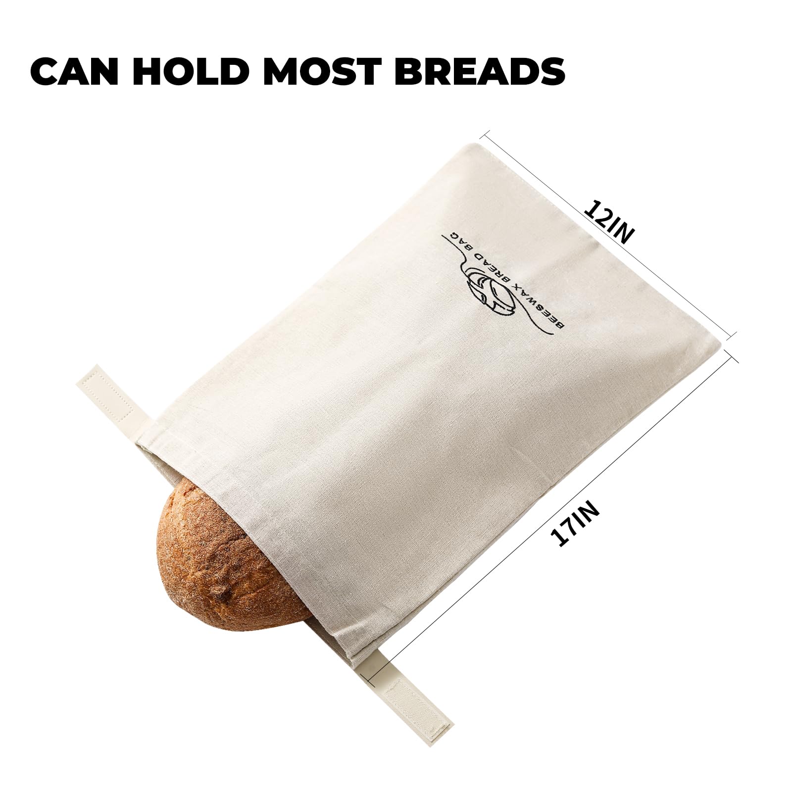 Bolsas ZSHLXM para pan, trasera, protegen contra humedad para pan casero.