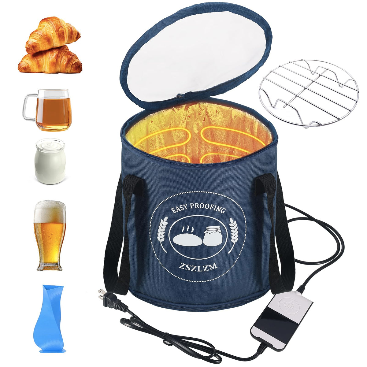 Kombucha Heating Wrap de ZSZLZM frente muestra control de temperatura estable para fermentación