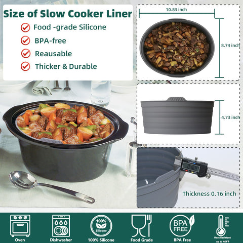 Liner ZTHapwa resistente al calor para guisos y cocción lenta.