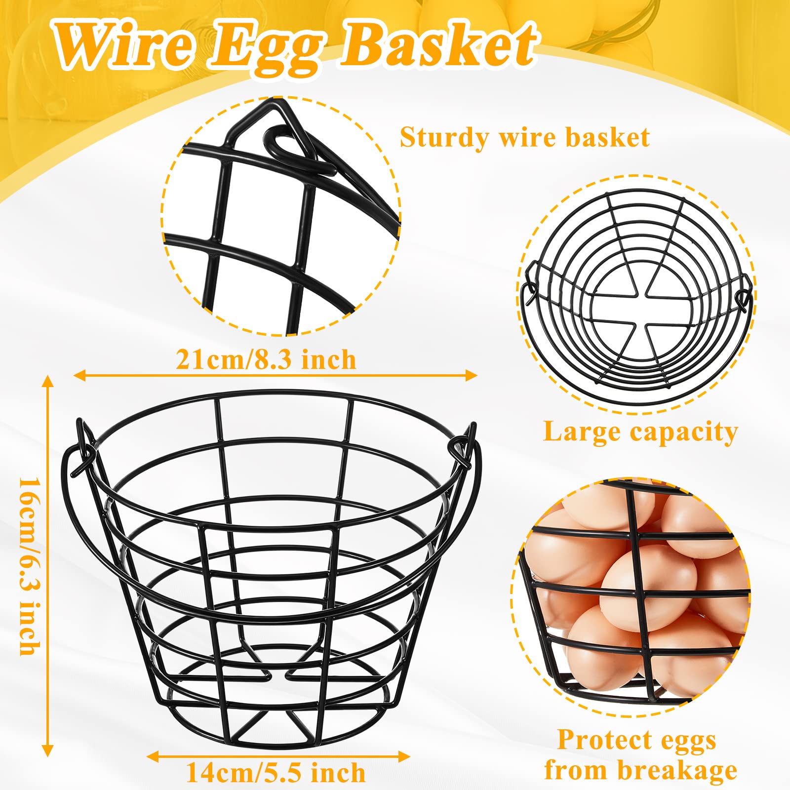 Dispenser de huevos Zubebe en alambre negro con buena ventilación.