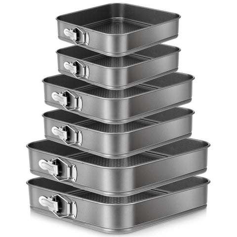 Zubebe molde cuadrado para tarta con base desmontable, ideal para tartas de queso caseras