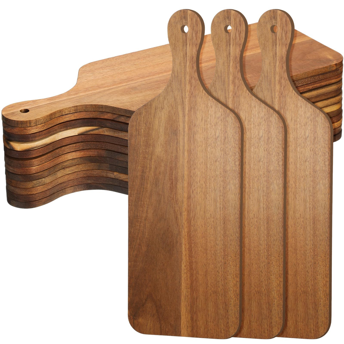 Zubebe tabla de corte con asa en madera de acacia, ideal para servir