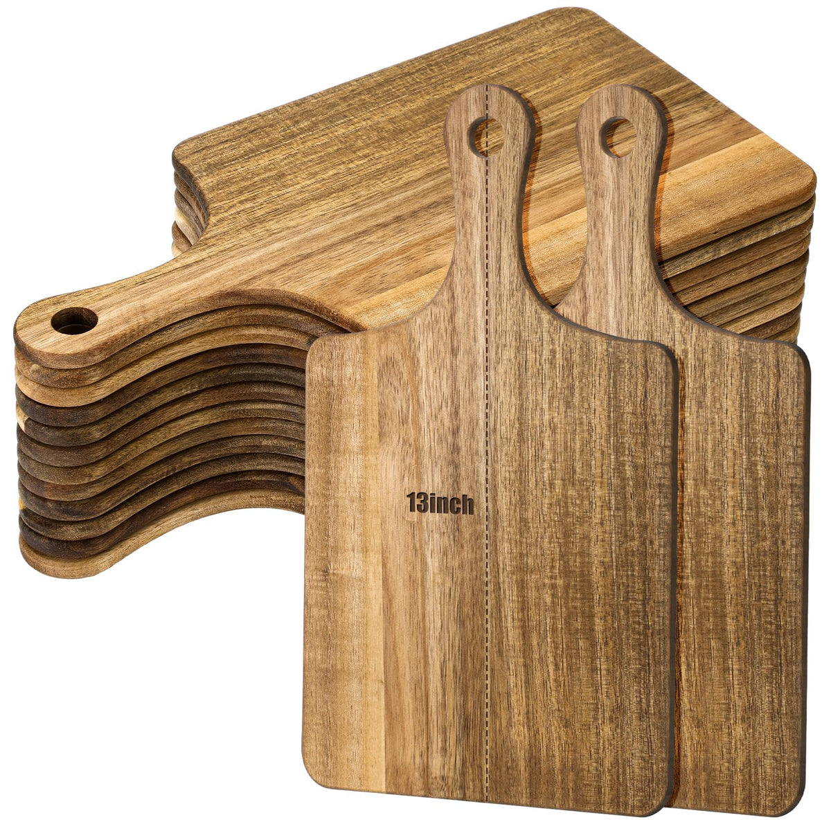 Tabla Zubebe de acacia con asa para cortar y presentar quesos
