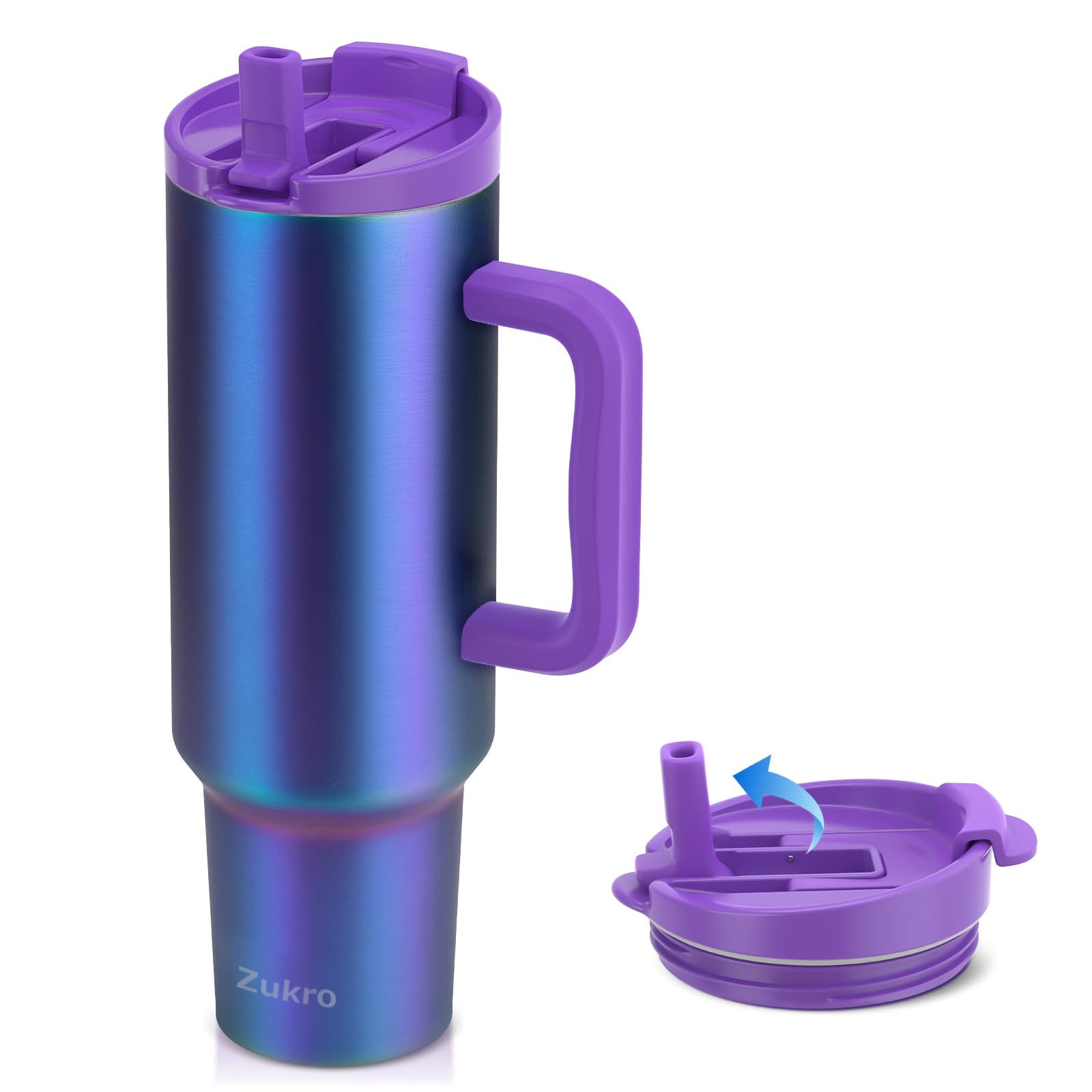 Zukro 50 onzas vaso con asa y pajilla, ideal para llevar fuera de casa.