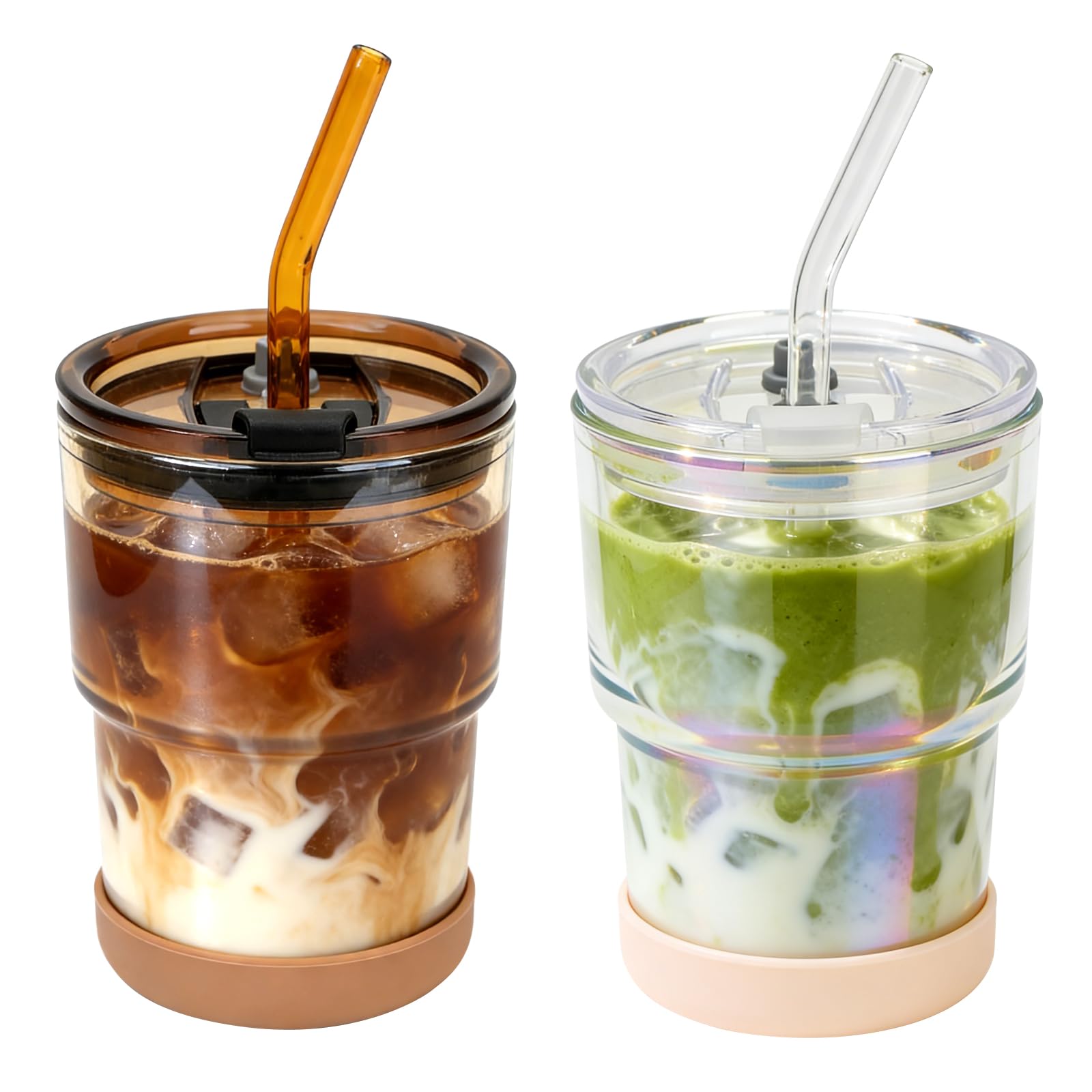 Vaso Zukro 13 oz con tapa y pajilla ideal para bebidas sin derrames