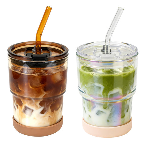 Vaso Zukro 13 oz con tapa y pajilla ideal para bebidas sin derrames