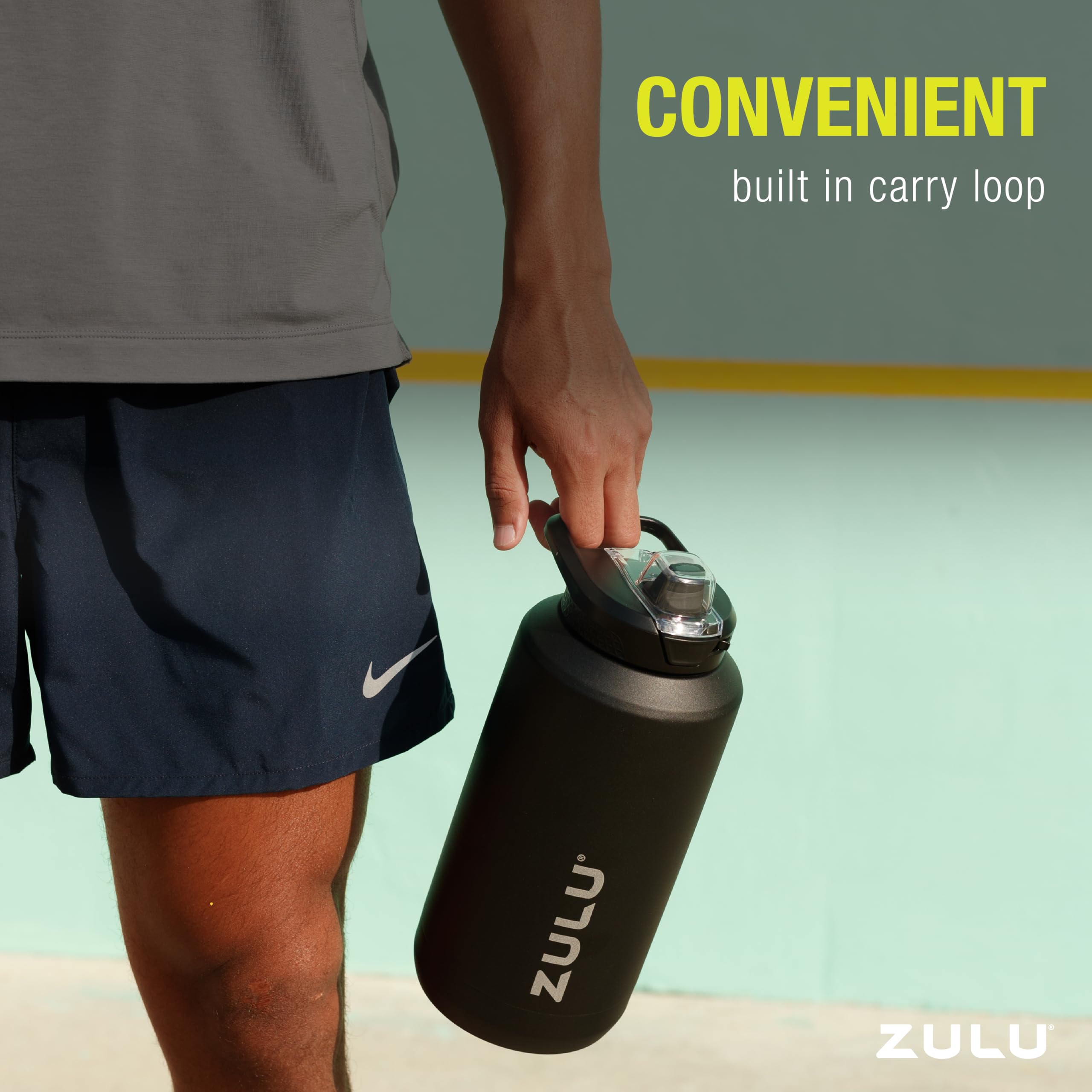 ZULU Goals 64oz asa integrada para transporte cómodo