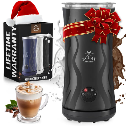 Zulay 4-en-1 espumador de leche con espuma caliente para café.