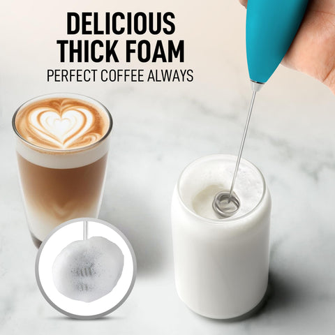 Zulay Kitchen batidora doble cafe espuma: espuma suave para capuchino casero.