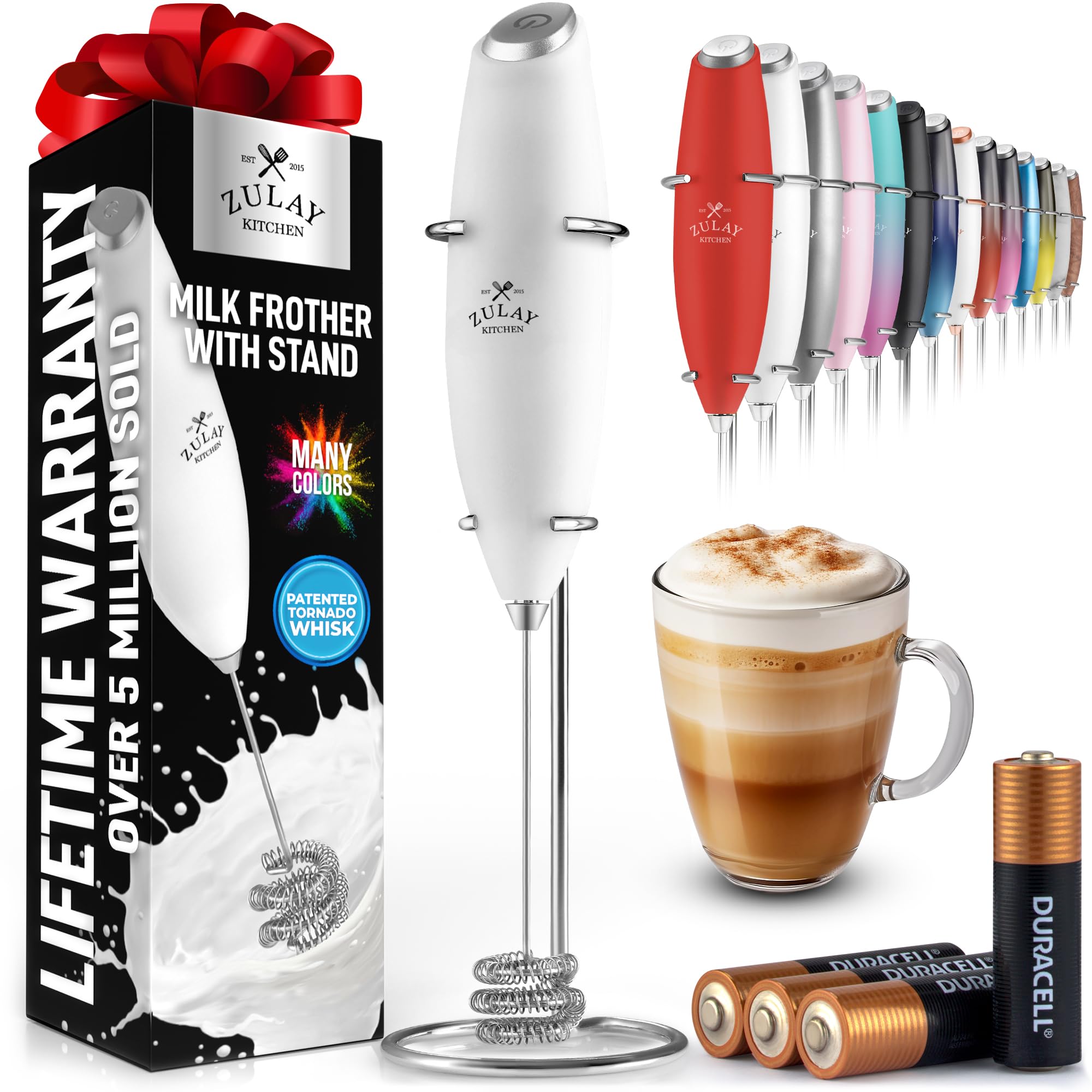 Zulay Kitchen batidora tornado triple para café con espuma cremosa