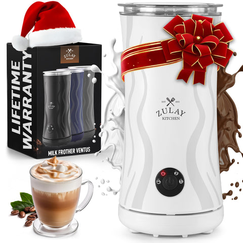 Zulay espumador 4 en 1 crea espuma caliente perfecta para capuchino