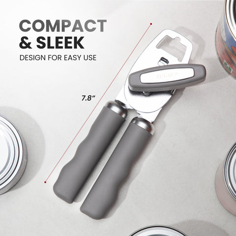Zulay Kitchen abrelatas mango ergonómico suave: control cómodo sin esfuerzo.