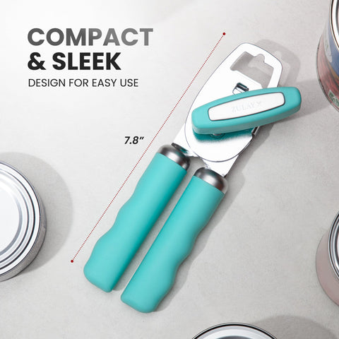 Zulay Kitchen abrelatas manual con mango ergonómico ofrece agarre cómodo