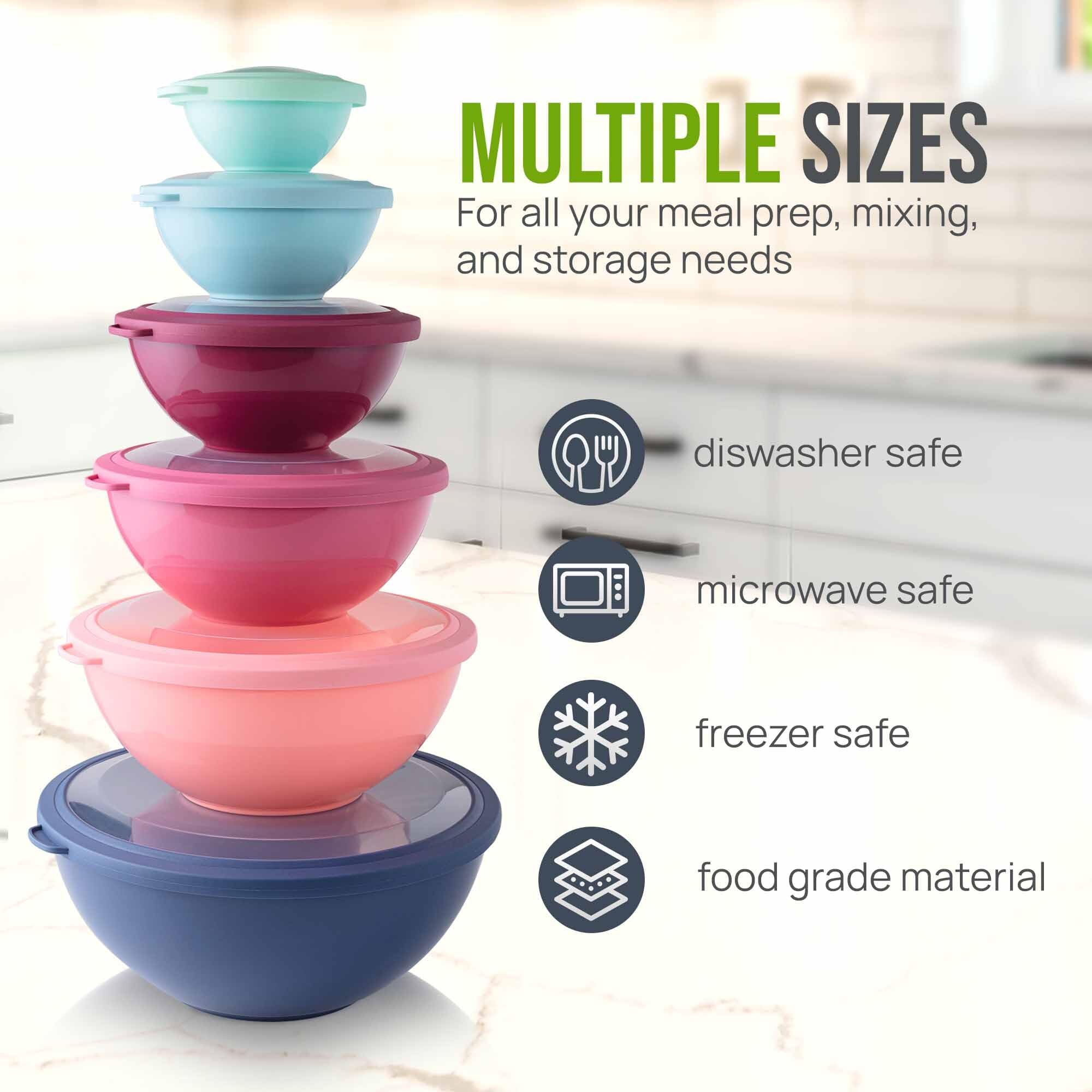 Zulay Kitchen cuencos aptos para microondas y congelador para mayor comodidad.