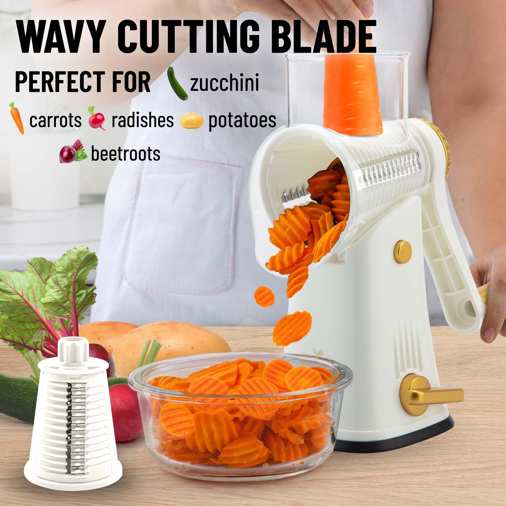 Zulay Kitchen base con sujeción antideslizante para rallado estable