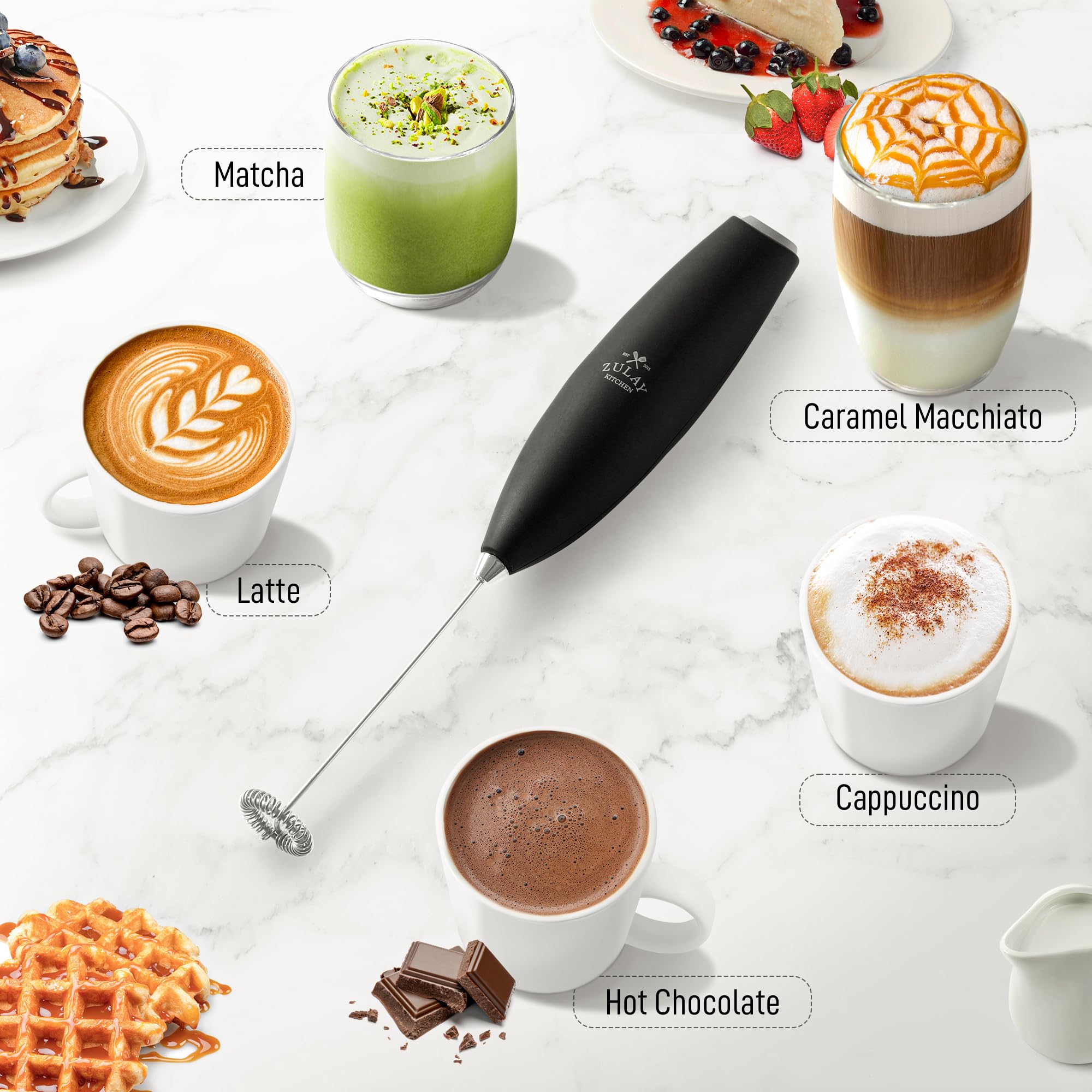Zulay Kitchen baterías Duracell incluidas para funcionamiento inmediato.