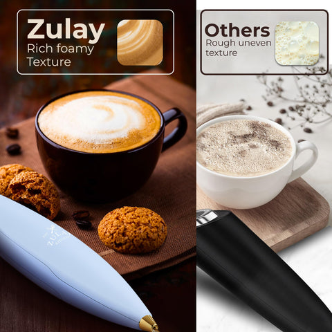 Zulay Kitchen batidor para todo tipo de leche, entera y vegetal.