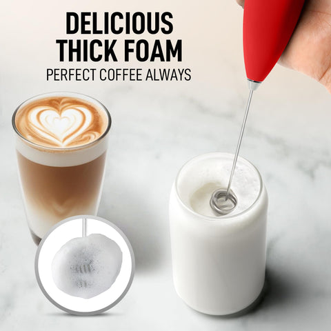 Zulay Kitchen batidora para café, crea crema suave para capuchino o café con leche.