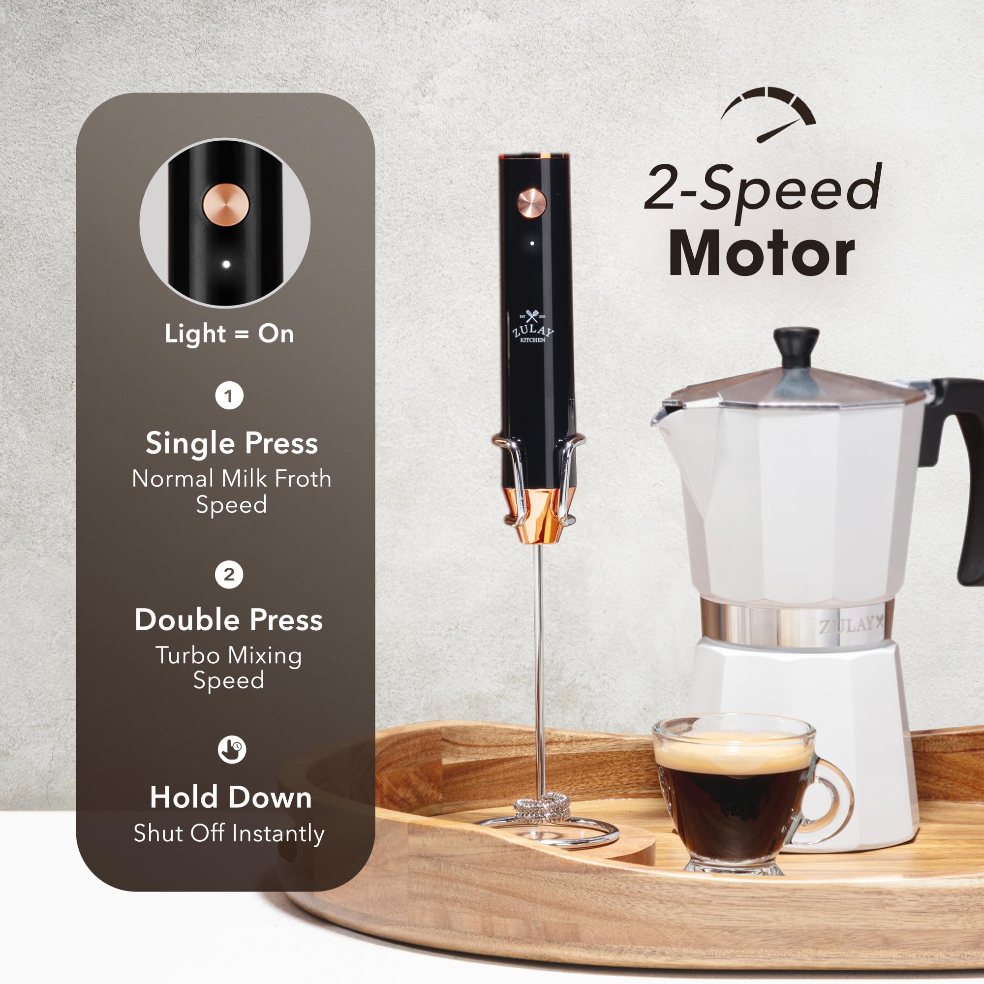 Batidor Zulay Kitchen resistente al agua IPX6 y fácil de limpiar