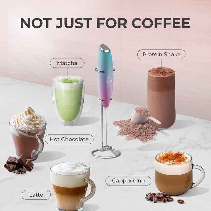 Zulay Kitchen batidora-leche, espuma perfecta para lattes y cappuccinos