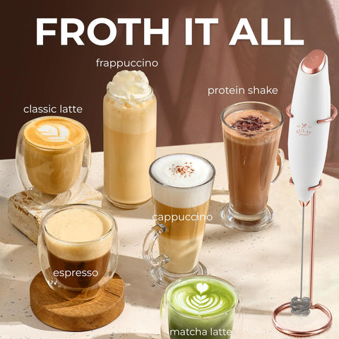 Batidor Zulay Kitchen para chocolate caliente con espuma estable