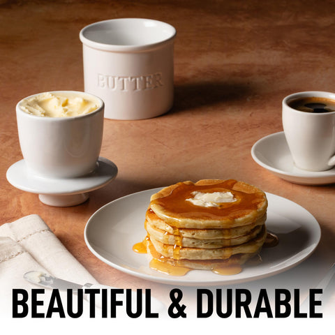La Zulay Kitchen Butter Crock ofrece un sello hermético para mantener la frescura.