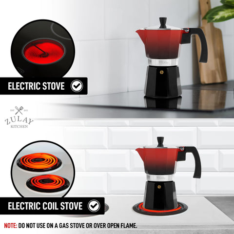 Cafetera Zulay Moka portable y ligera para camping y viajes.