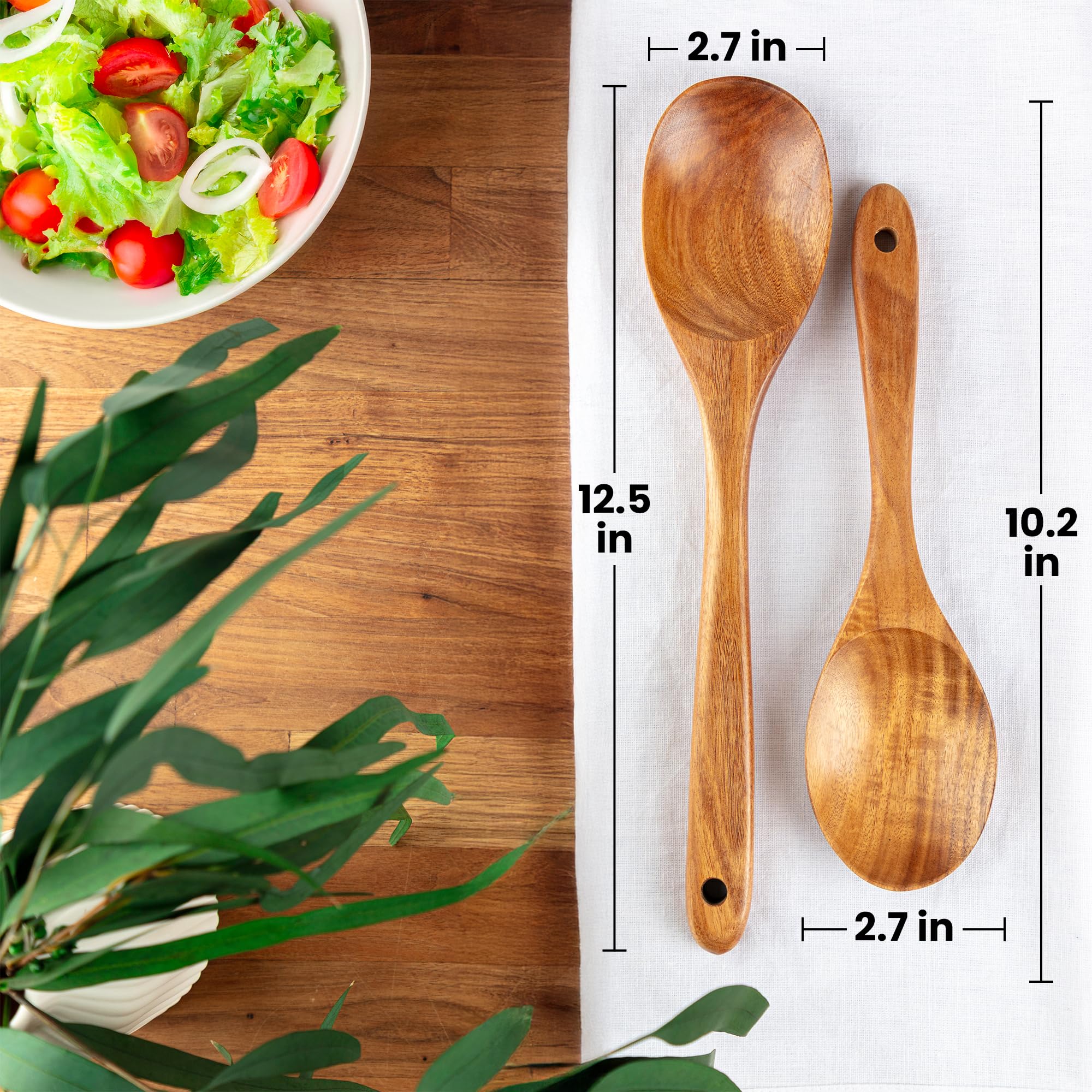 Zulay Kitchen cucharita pequeña de teca para porciones.