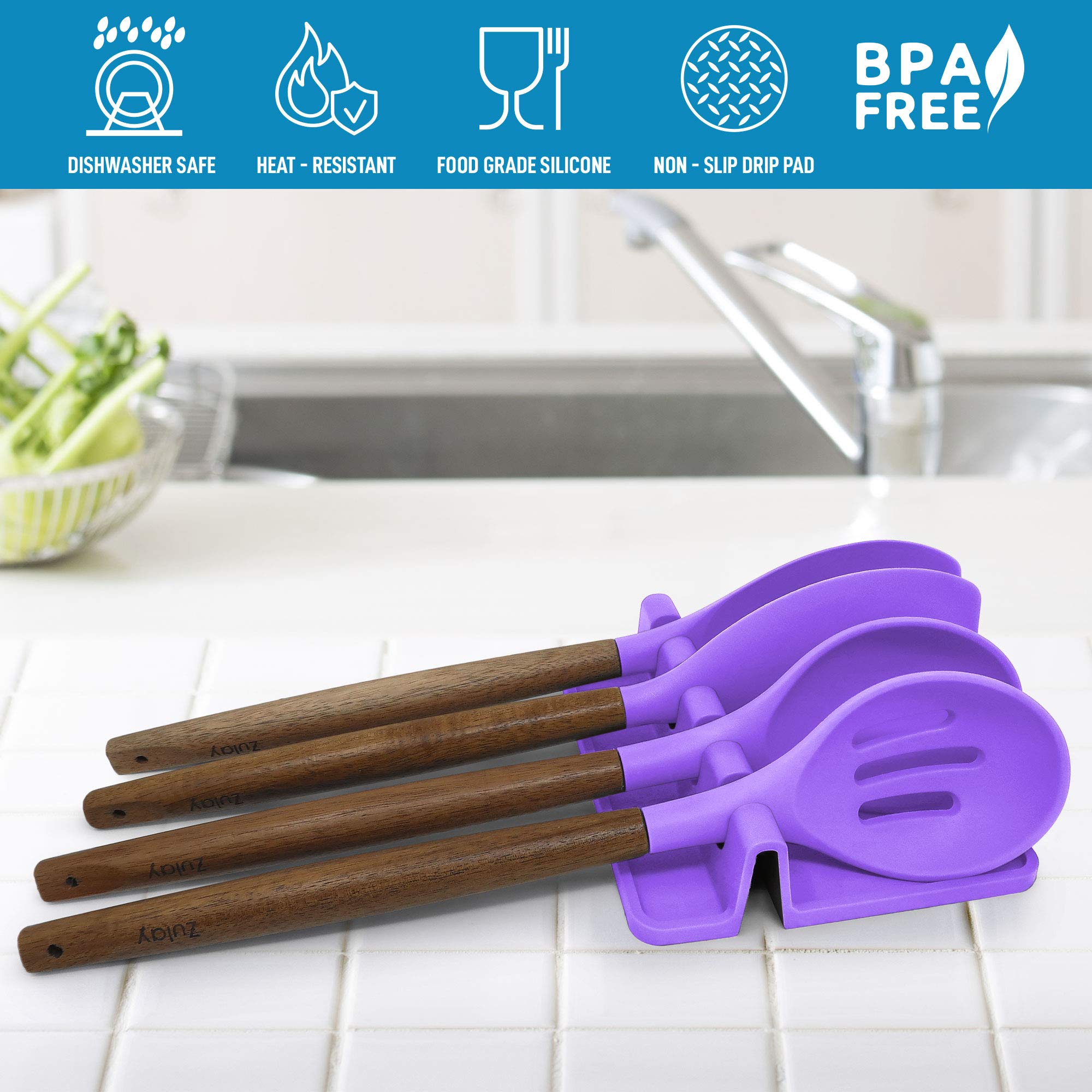 Zulay Kitchen diseño en color Violeta Místico aporta estilo y organización en la cocina.
