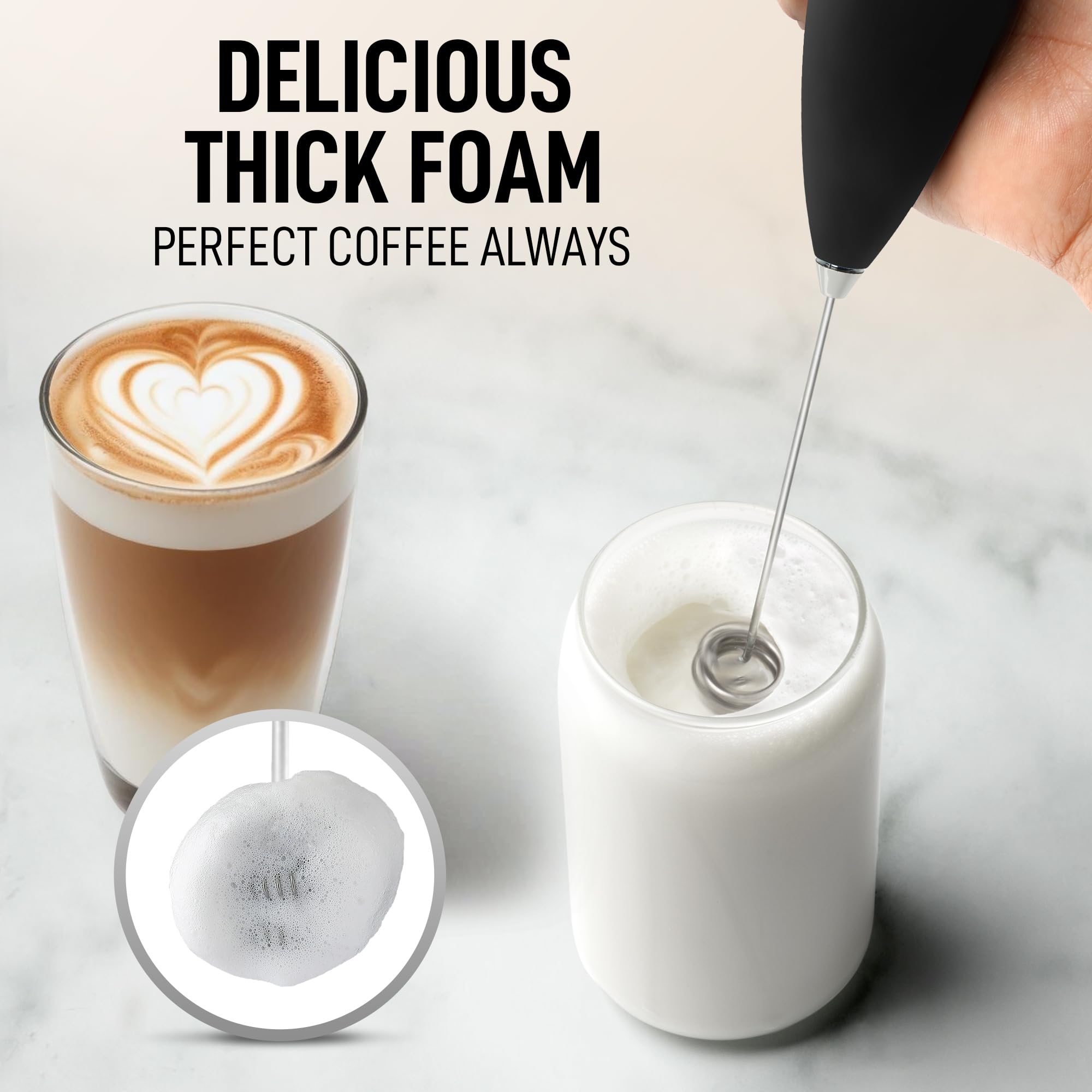 Zulay Kitchen batidor leche doble ideal para matcha y batidos cremosos