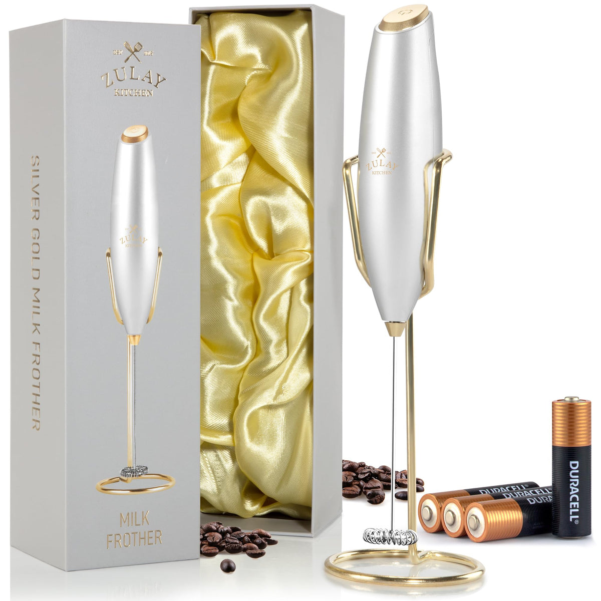 Zulay Kitchen Executive Series espumador de leche para bebidas cremosas en casa.