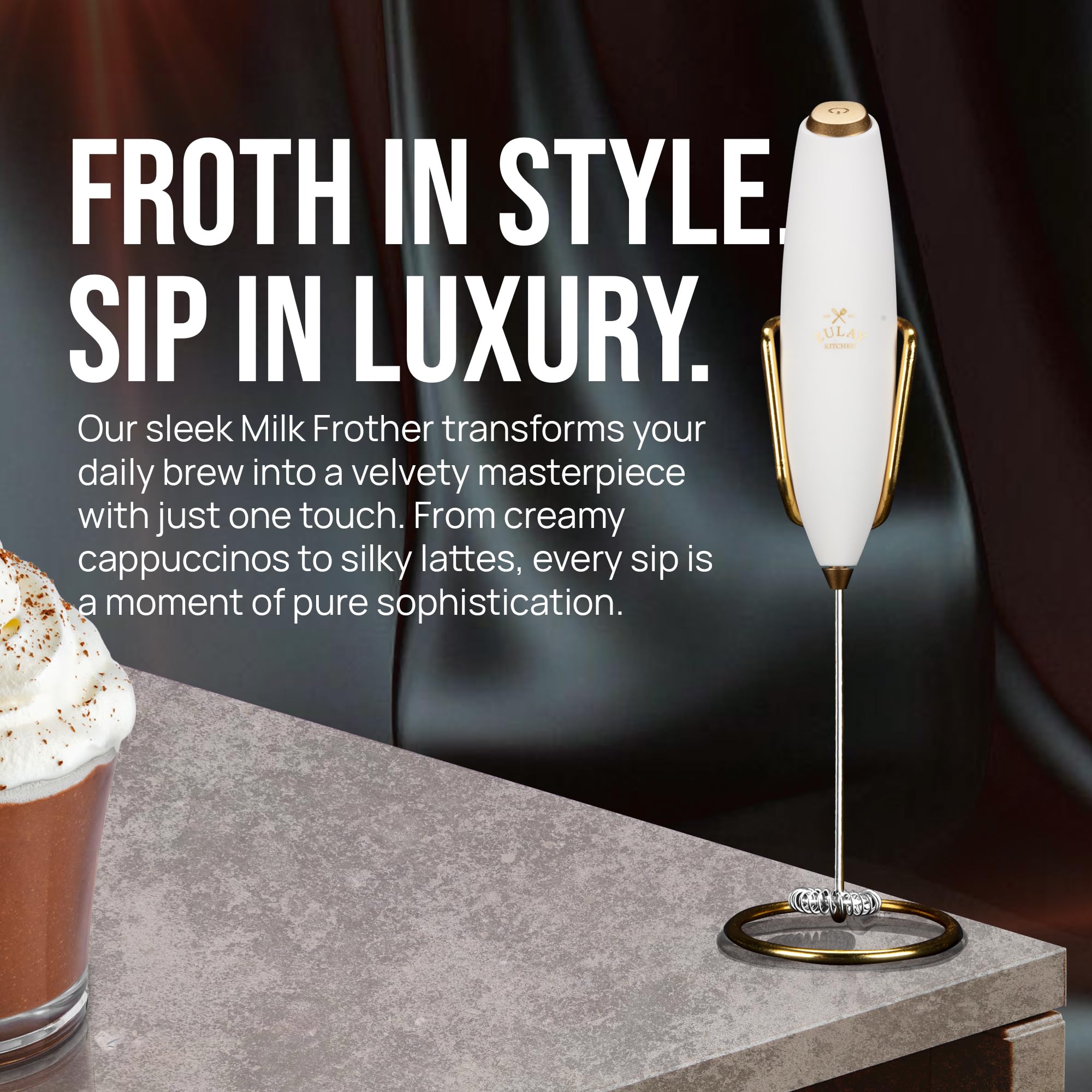 Espuma suave para chocolate caliente con Zulay Kitchen Executive Series.