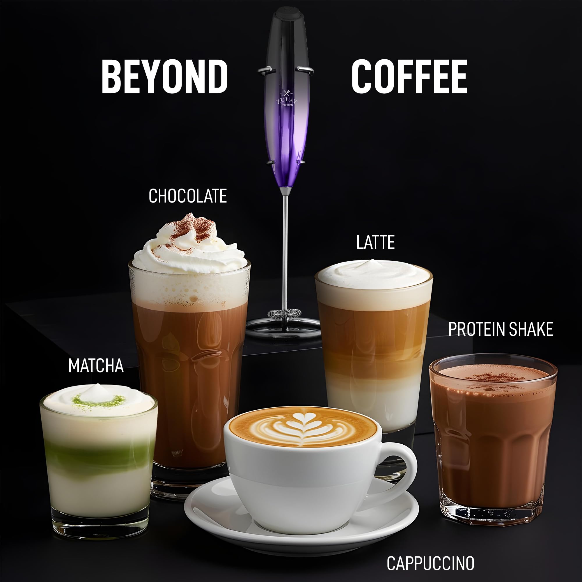 Zulay Kitchen Executive Series Milk Frother se limpia rápidamente y se guarda fácilmente.