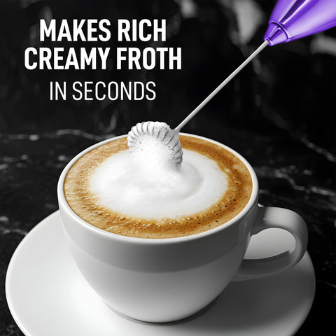 Zulay Kitchen Executive Series Milk Frother alcanza 13000 RPM para espumar rápido.