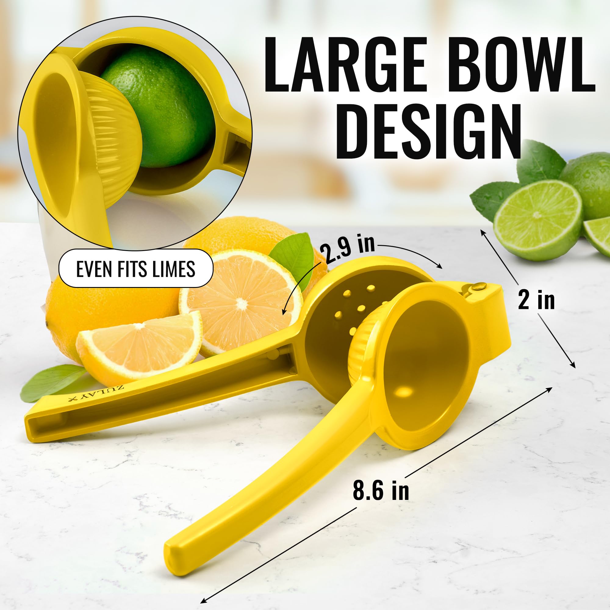 Zulay Kitchen Exprimidor con asa ergonomica para manejo cómodo
