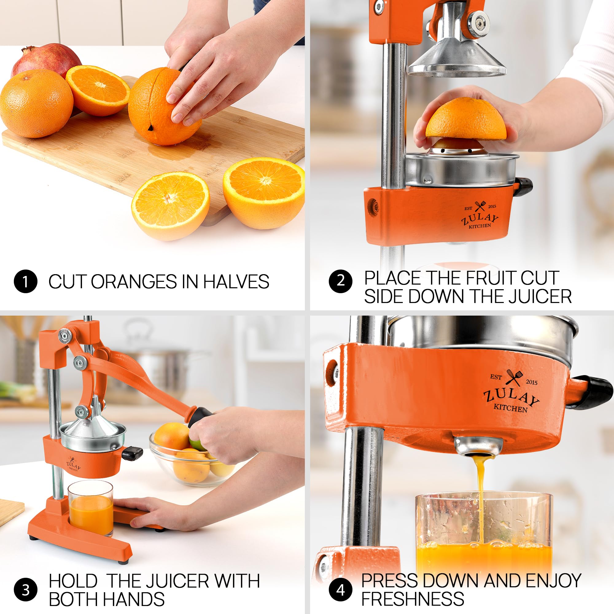 Zulay Kitchen cono de filtro inoxidable para jugos limpios y sin impurezas.
