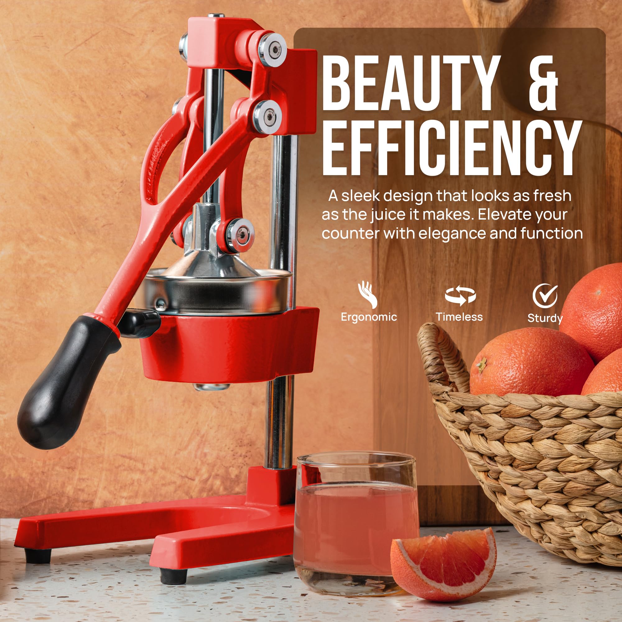 Zulay Kitchen Exprimidor Cítrico, prensa de acero inoxidable, extracción eficiente