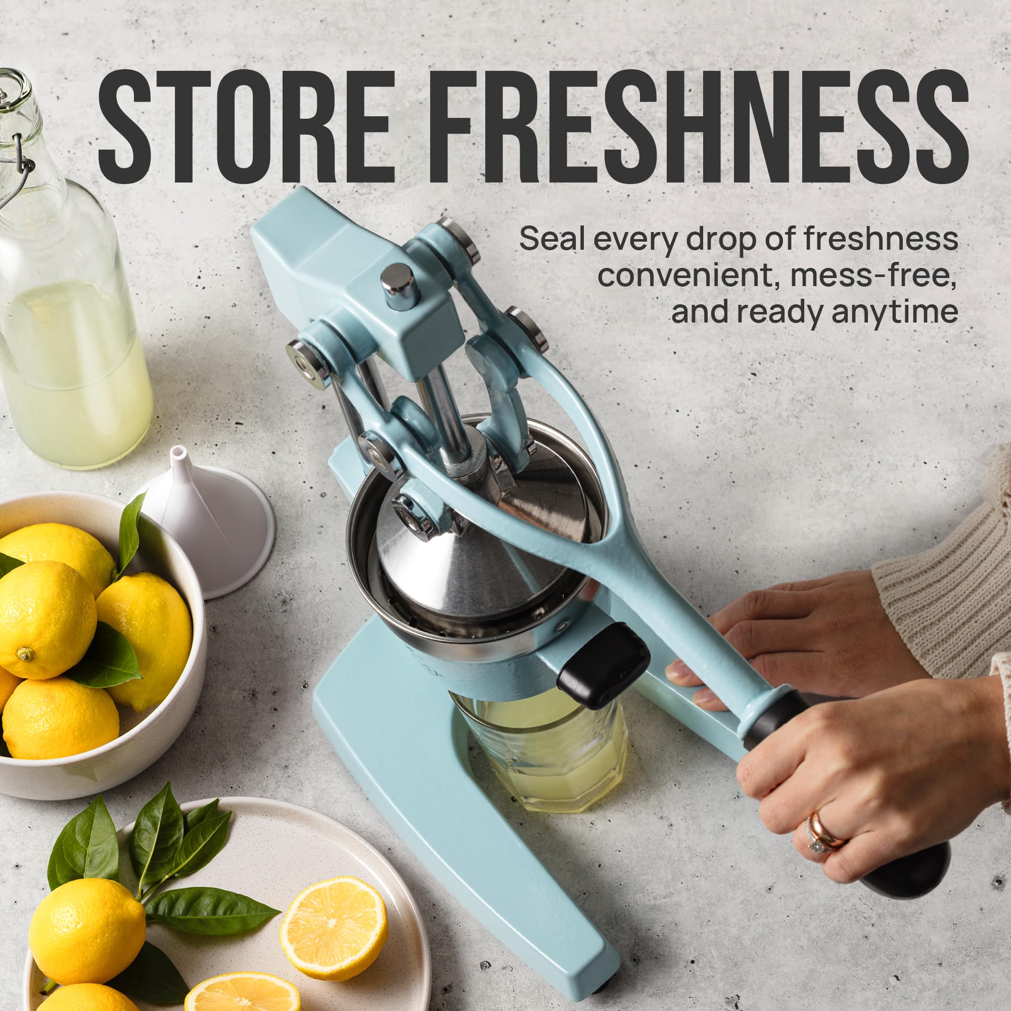 Garantía de por vida de Zulay Kitchen para este exprimidor azul