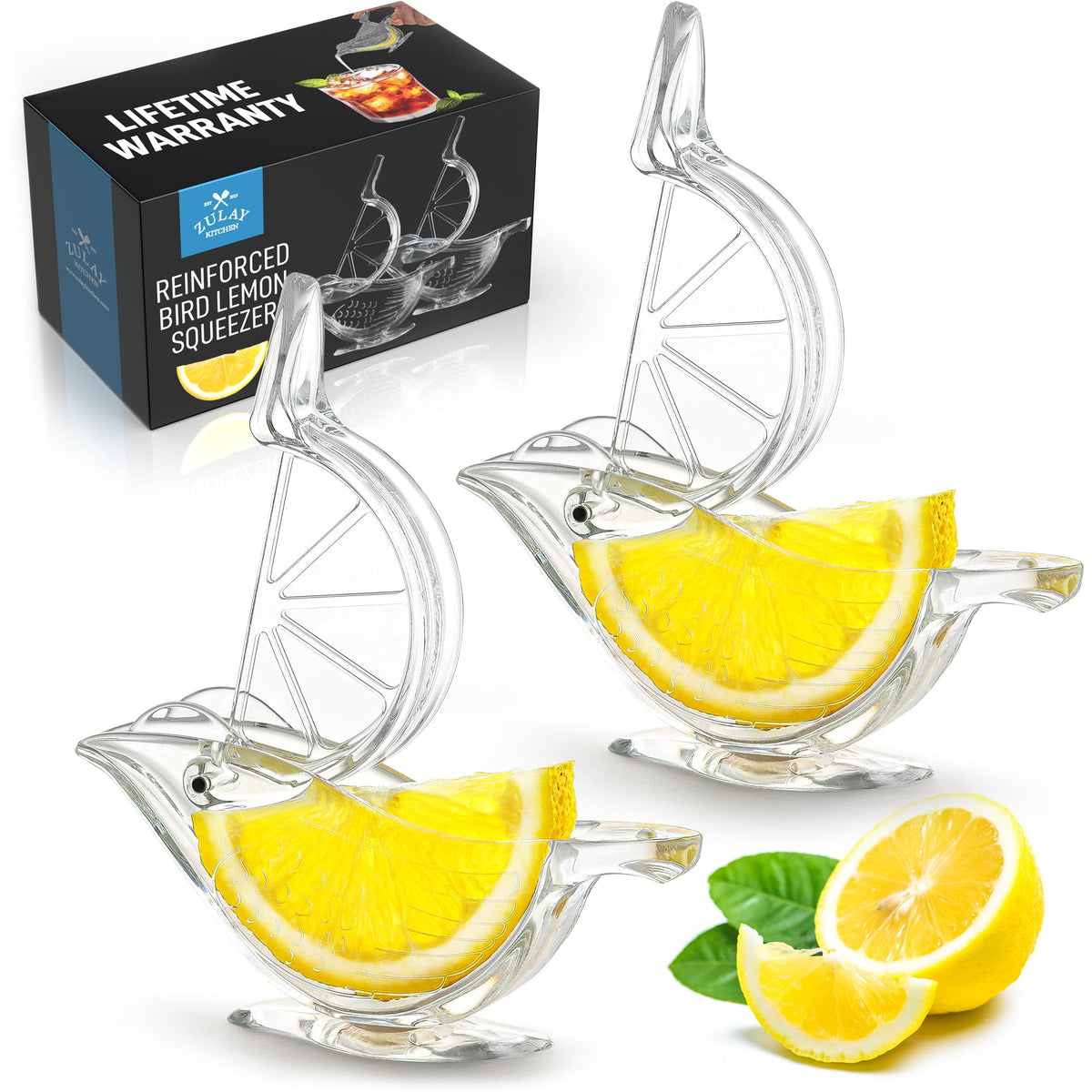 Zulay Kitchen exprimidor lima pájaro con vertedor para un vertido limpio.