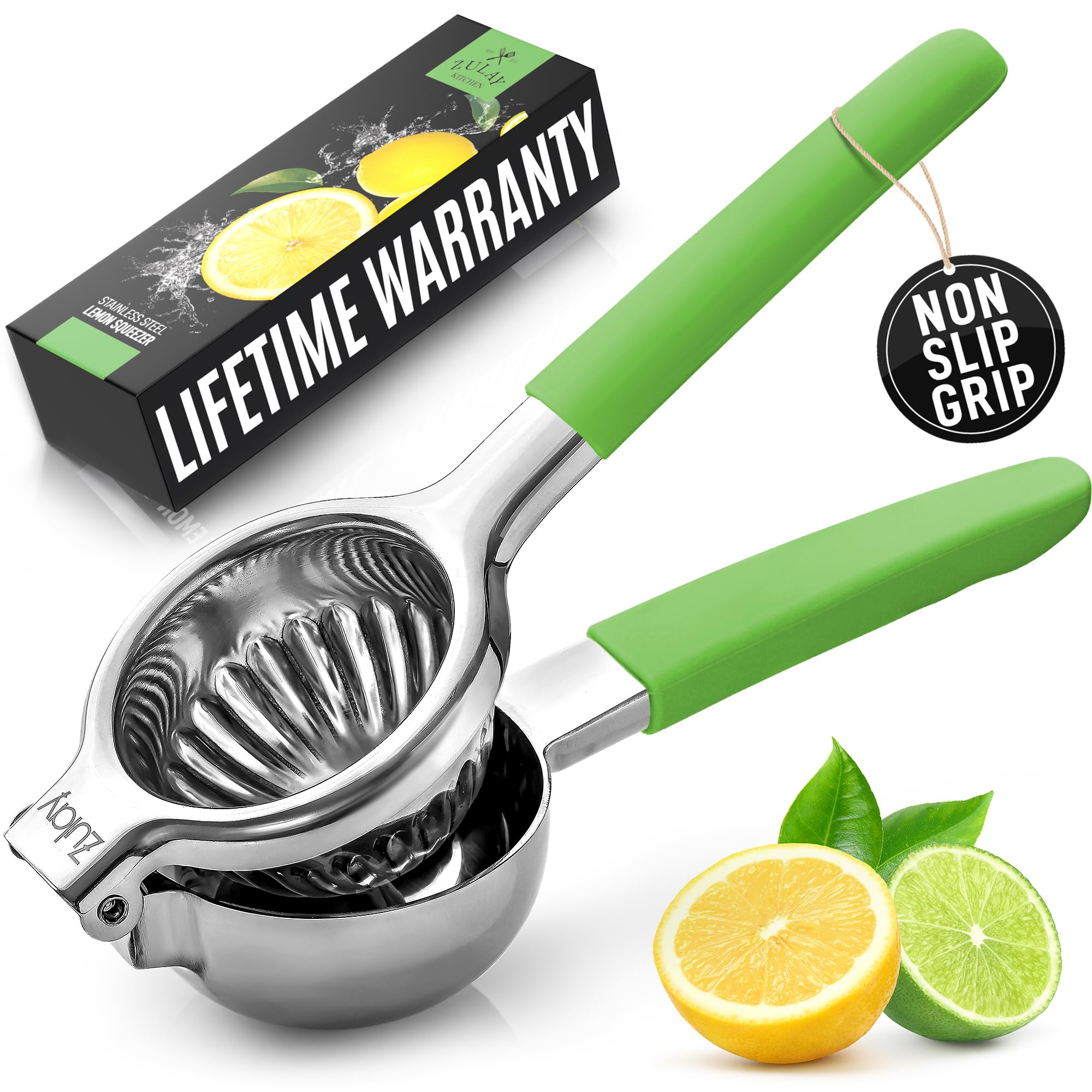 Zulay Kitchen exprimidor limón en acero inoxidable para jugos sin semillas