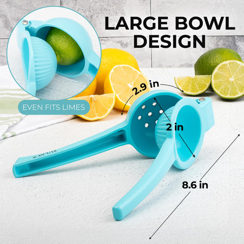 Detalle del mango ergonómico del exprimidor Zulay Kitchen