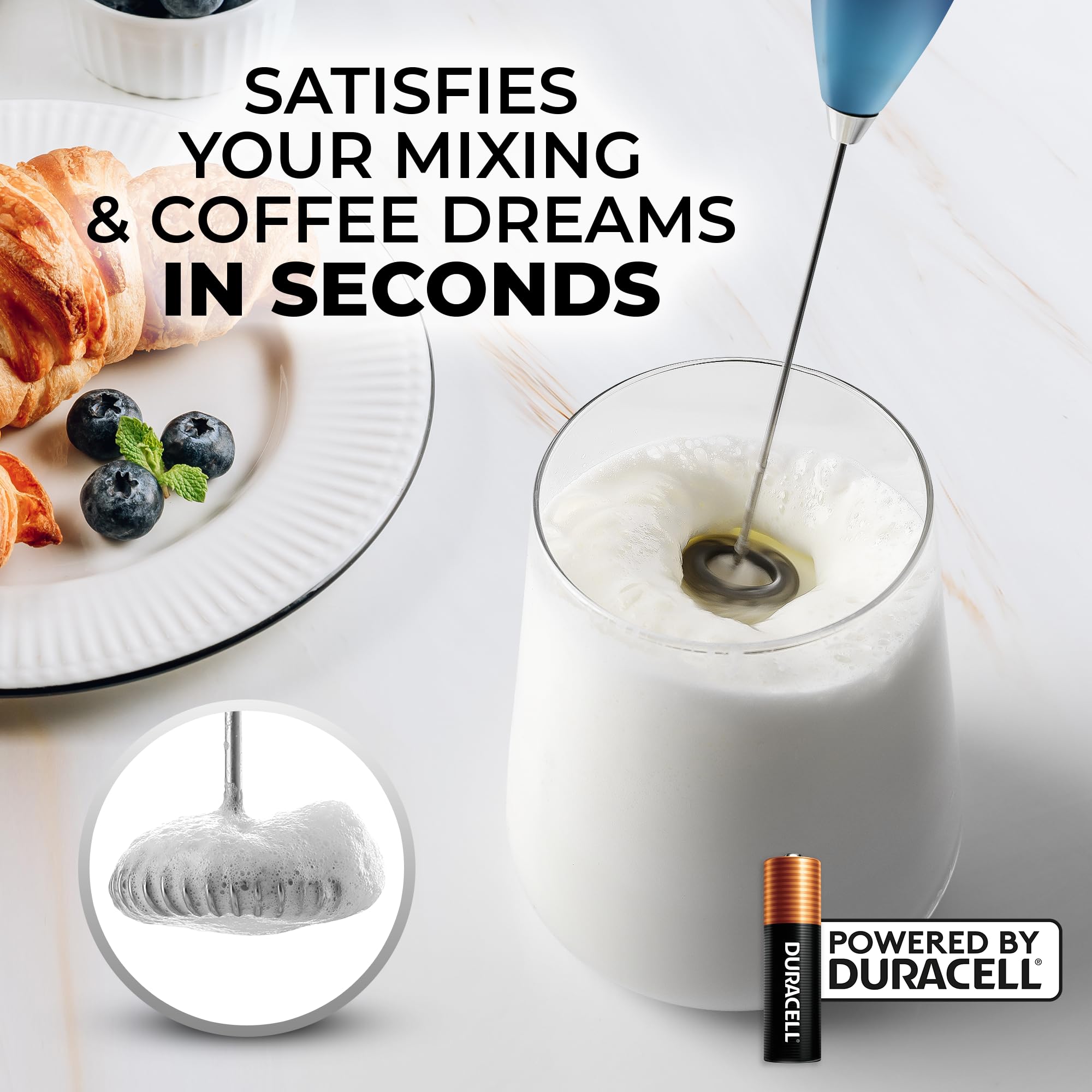 Zulay Kitchen frotador genera espuma estable para latte.