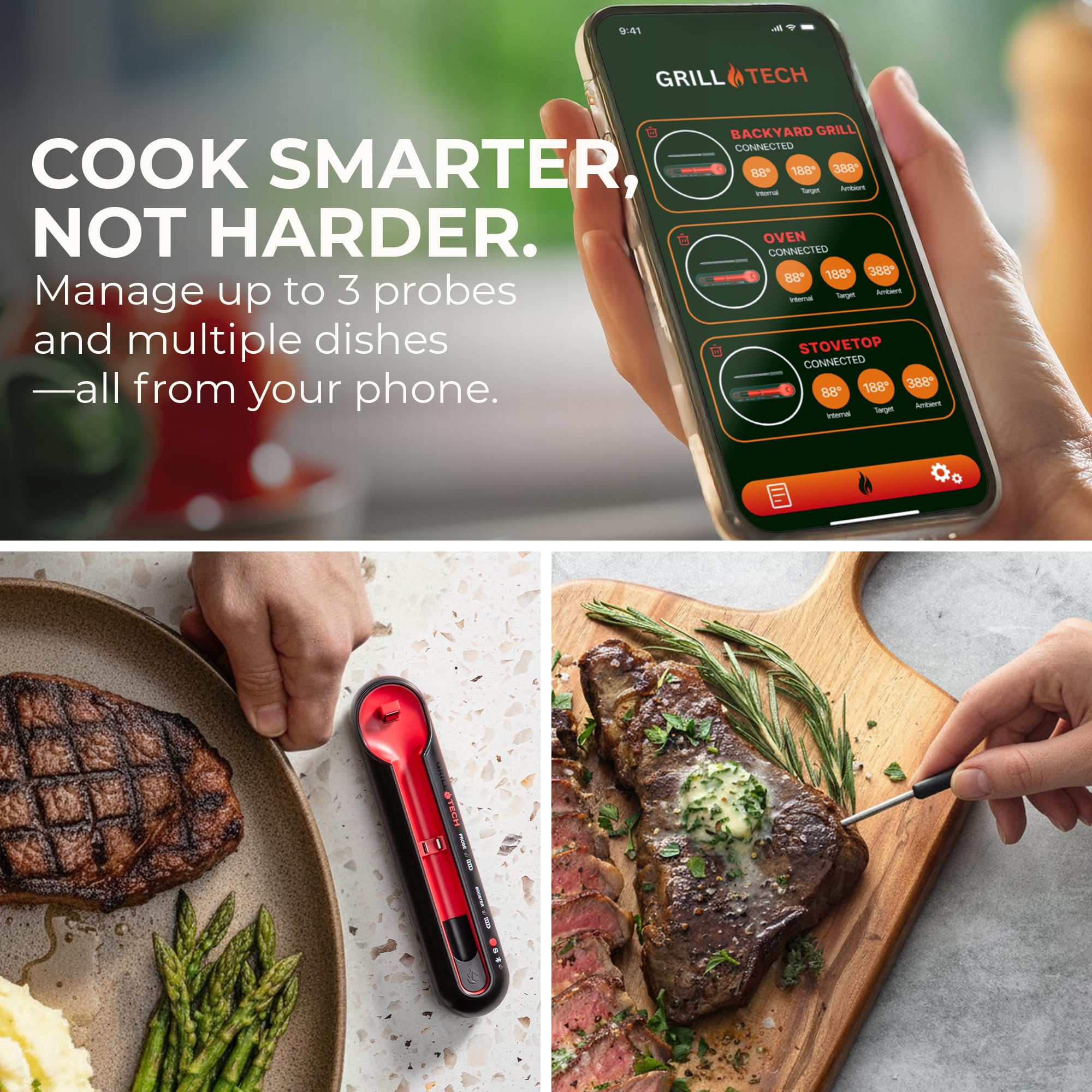 Zulay Kitchen Grill Tech app de control de temperaturas en tiempo real