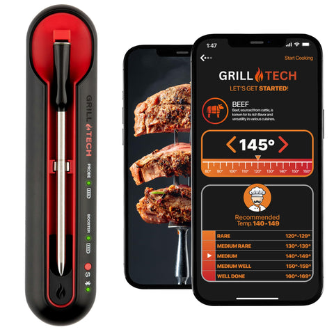 Zulay Kitchen Grill Tech termometro Bluetooth inalambrico para control preciso de la carne