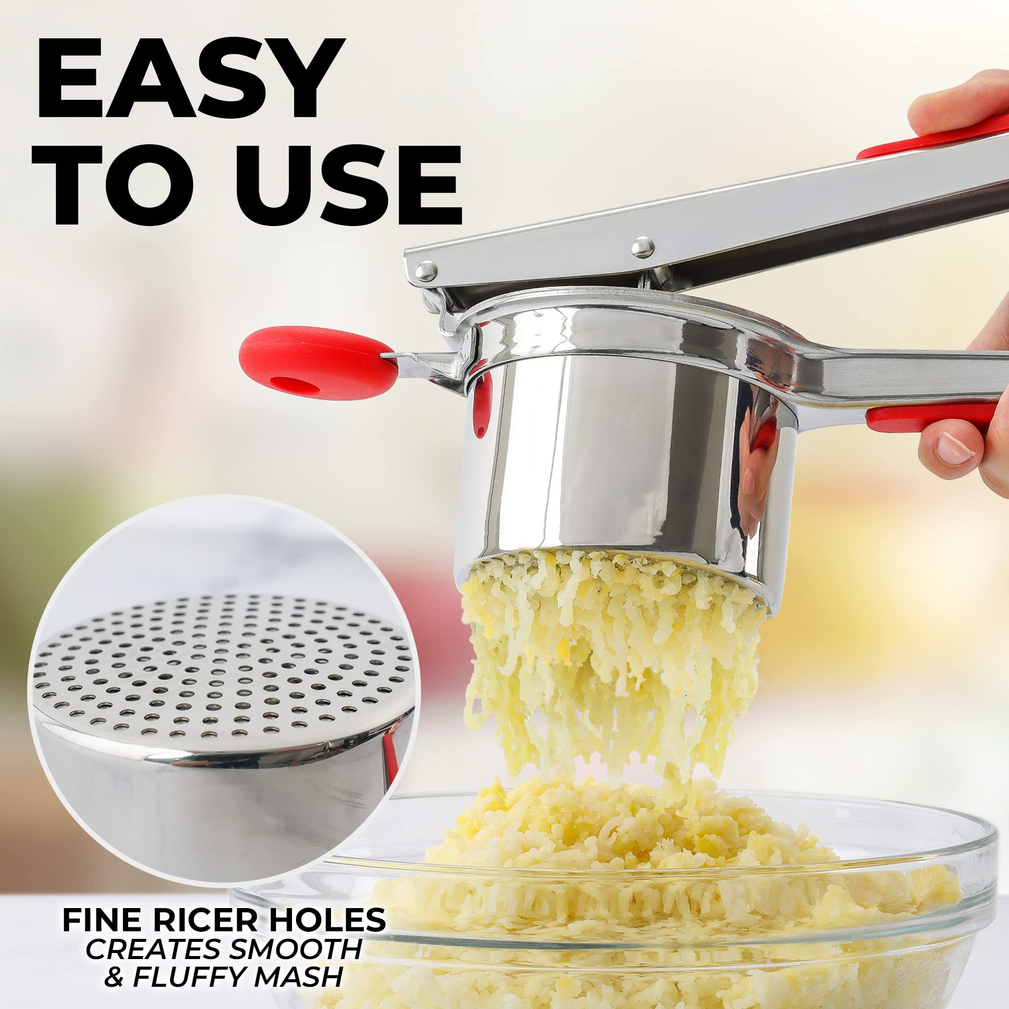 Zulay Kitchen mango ergonómico con silicona antideslizante para mayor comodidad.